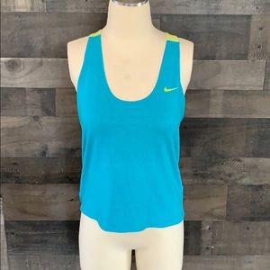 Blue and Green Nike Tank Top